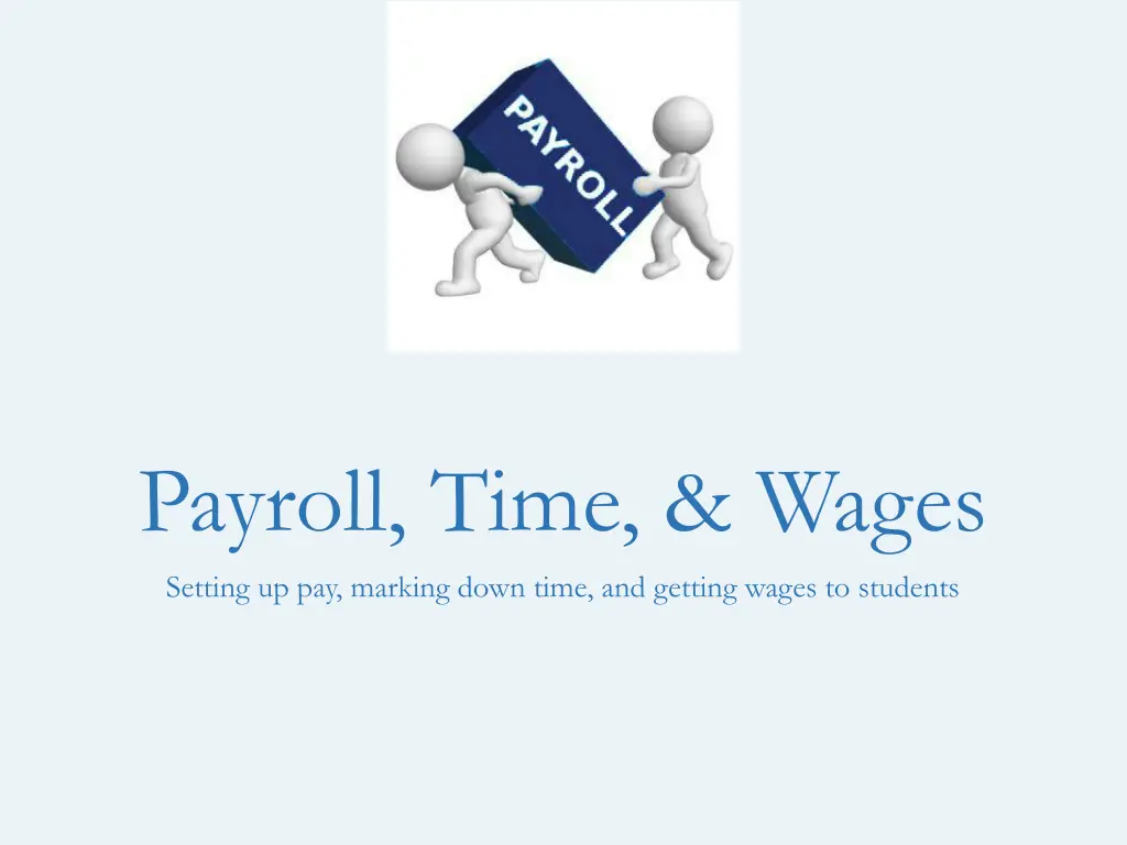 payroll time wages setting up pay marking down