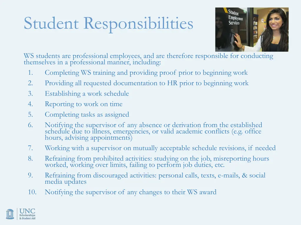 student responsibilities