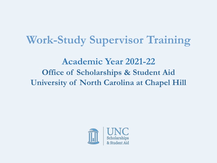 work study supervisor training