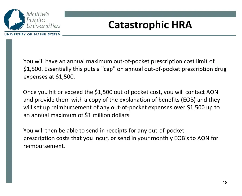 catastrophic hra