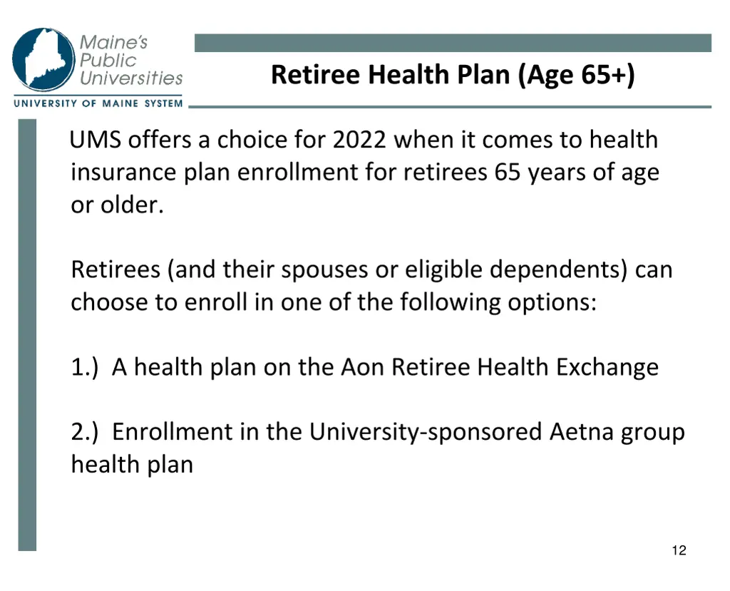 retiree health plan age 65