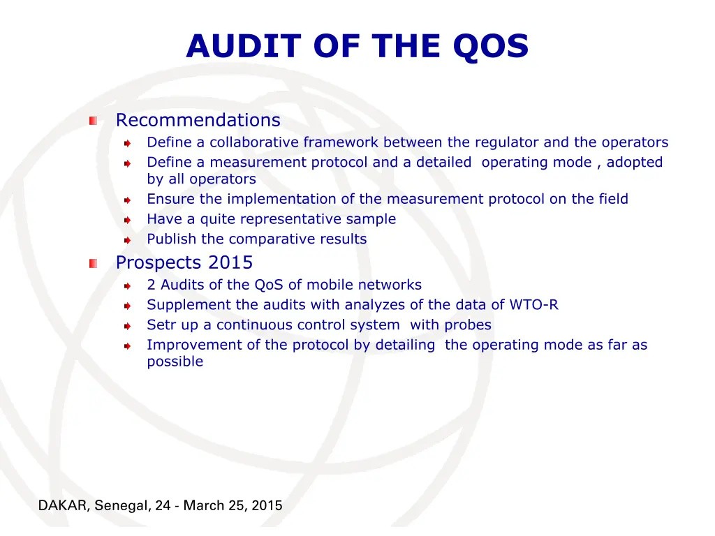 audit of the qos 11