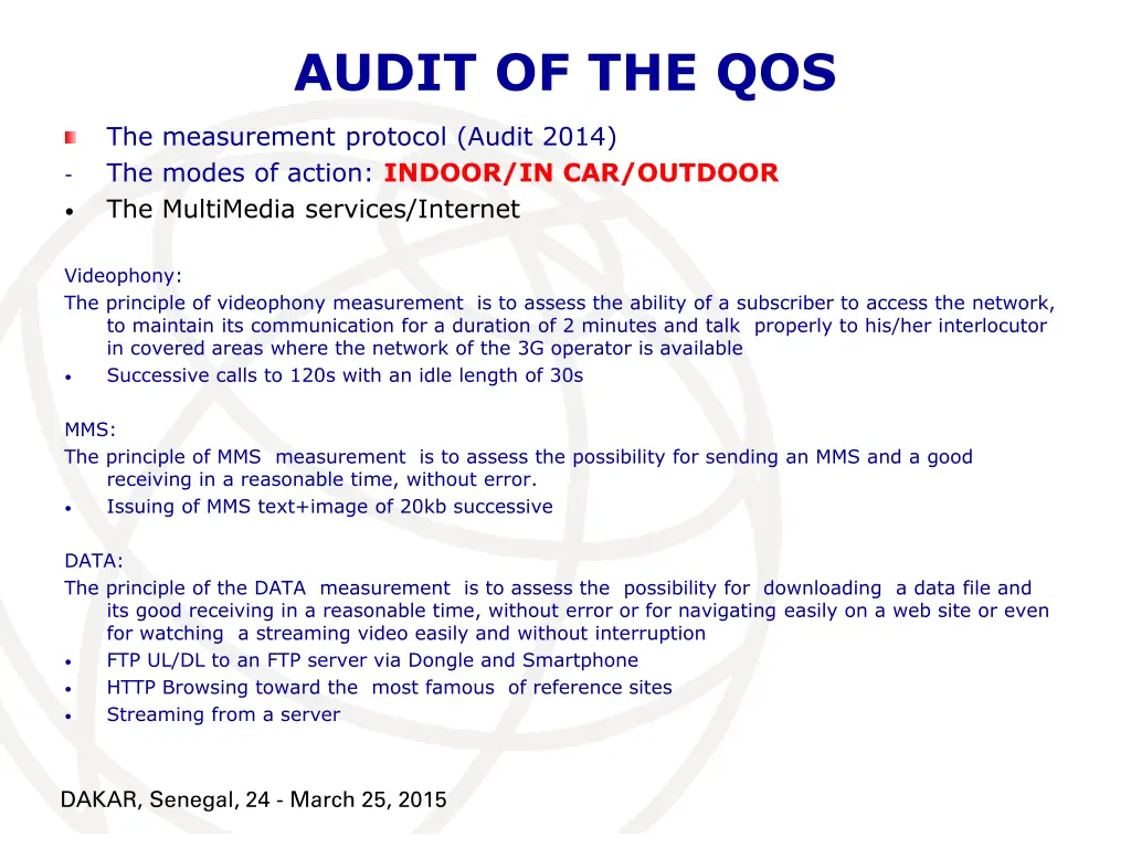 audit of the qos 3