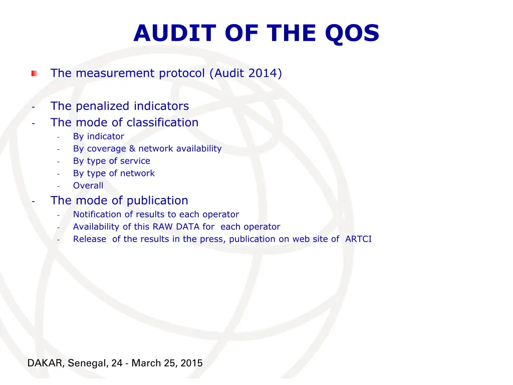 audit of the qos 7