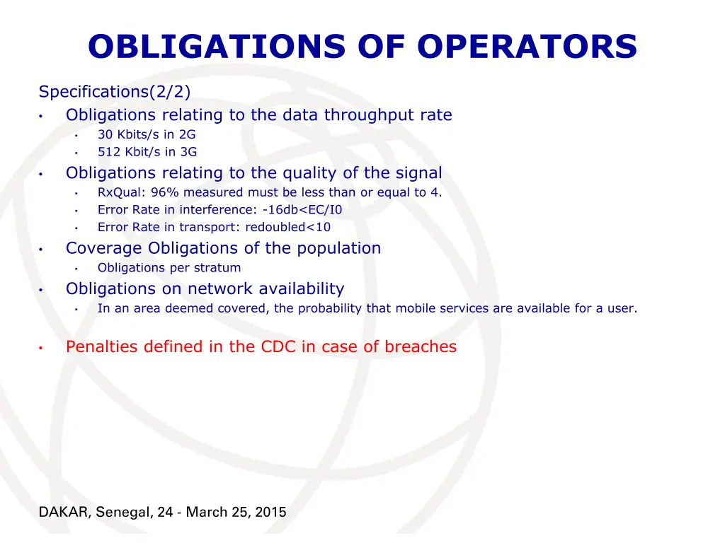 obligations of operators 1