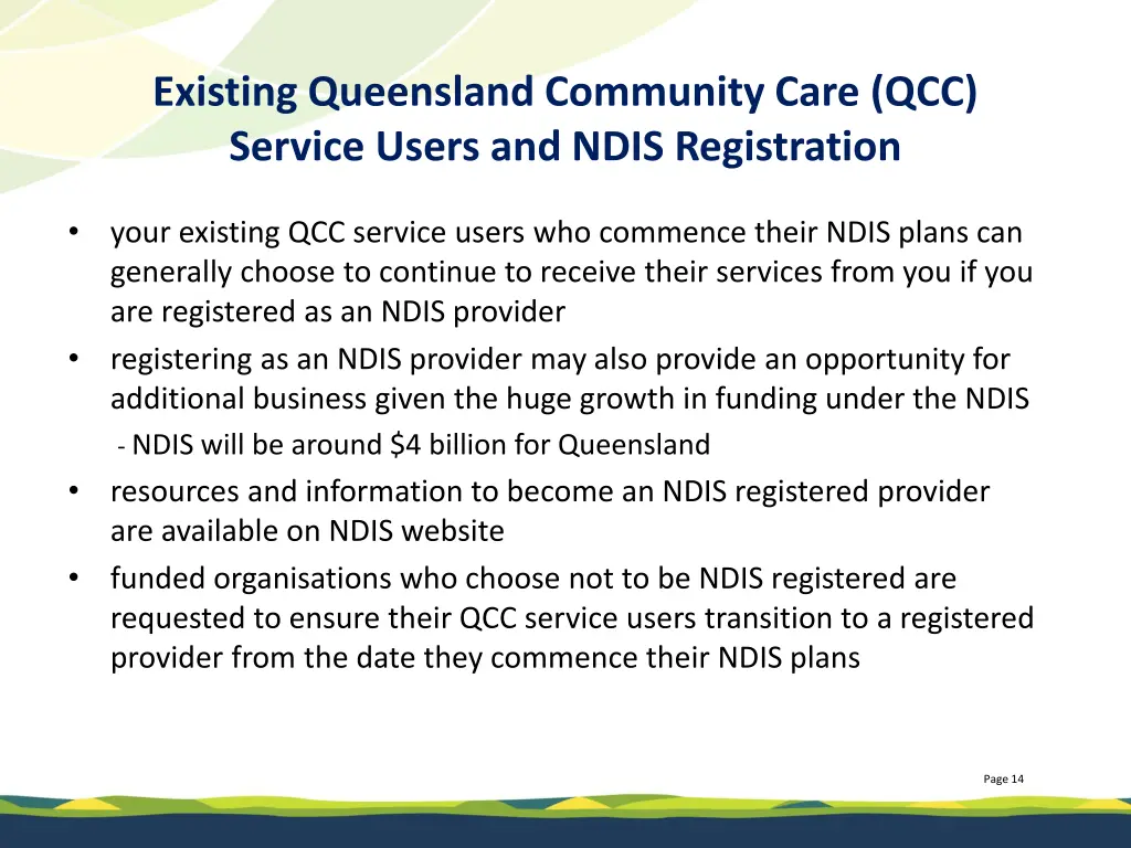 existing queensland community care qcc service 1