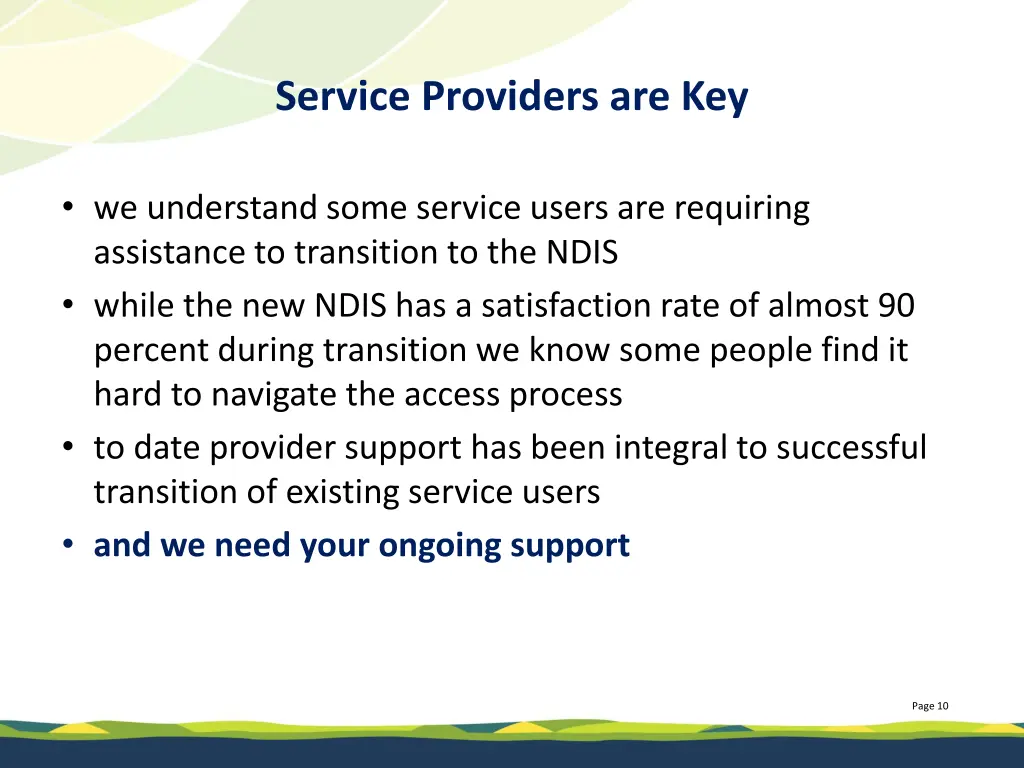 service providers are key