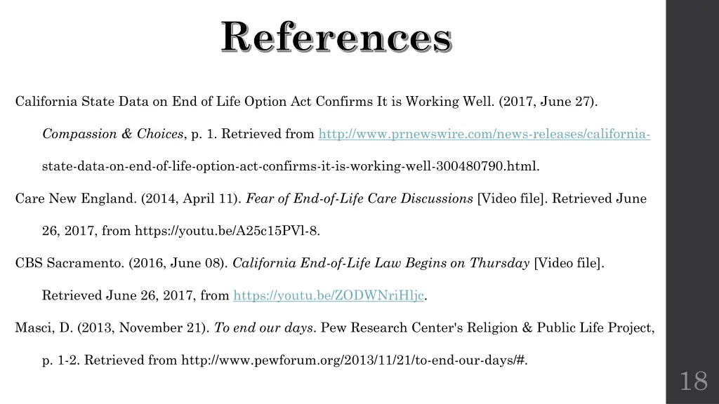 references