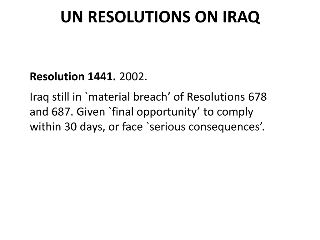 un resolutions on iraq 2