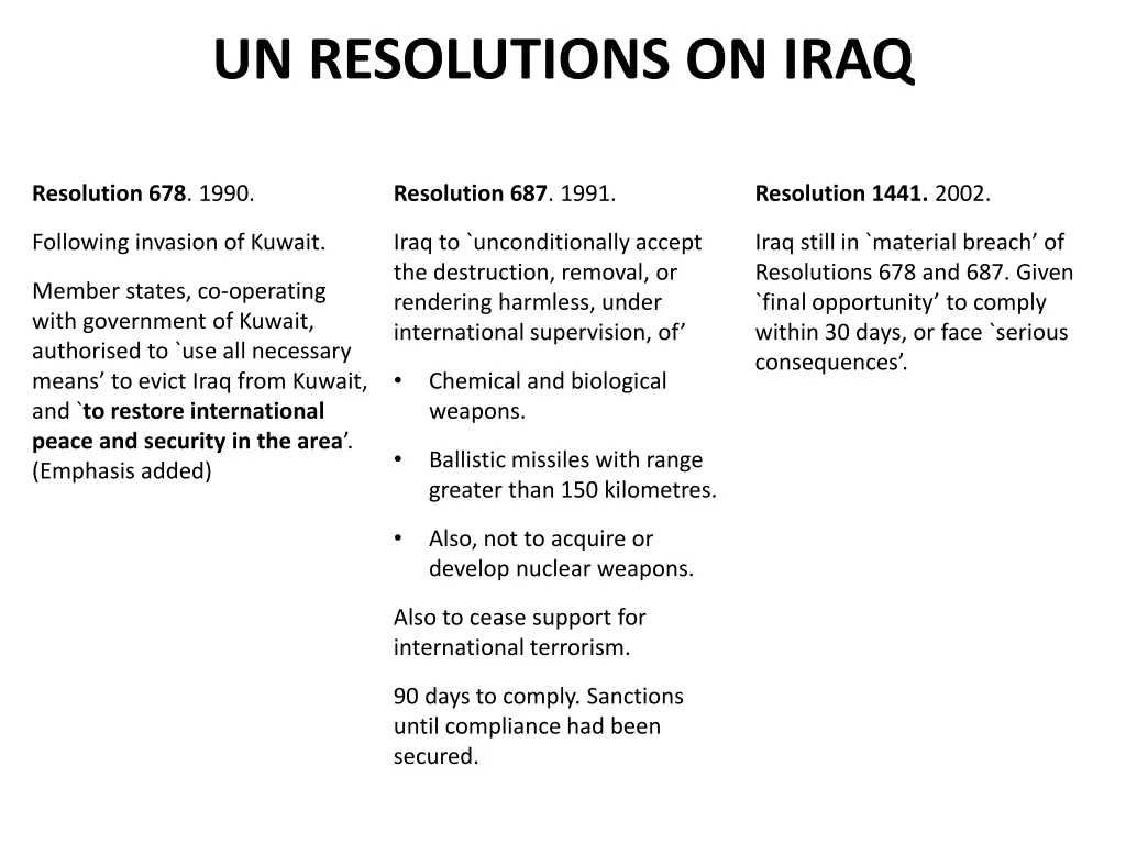 un resolutions on iraq 3