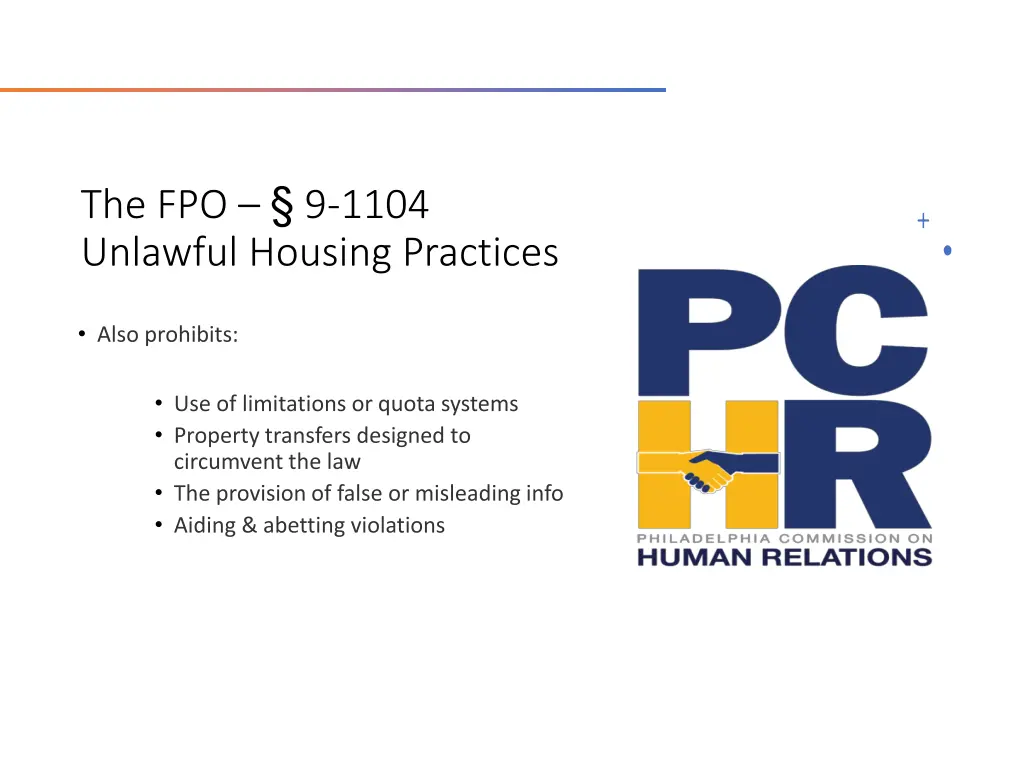 the fpo 9 1104 unlawful housing practices 1