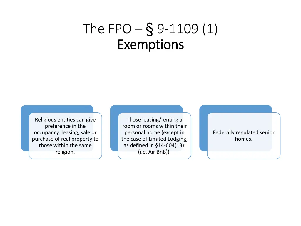 the fpo 9 1109 1 exemptions exemptions