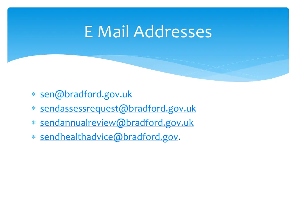 e mail addresses