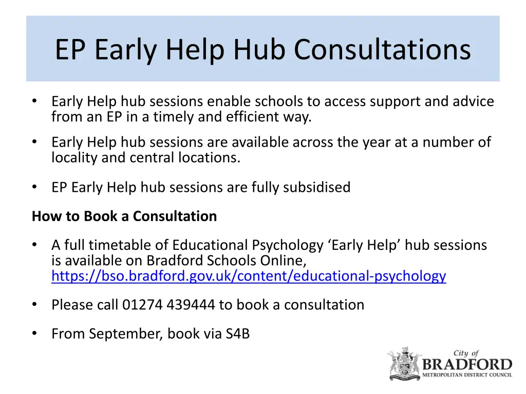 ep early help hub consultations