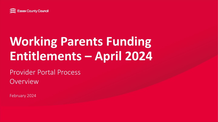 working parents funding entitlements april 2024