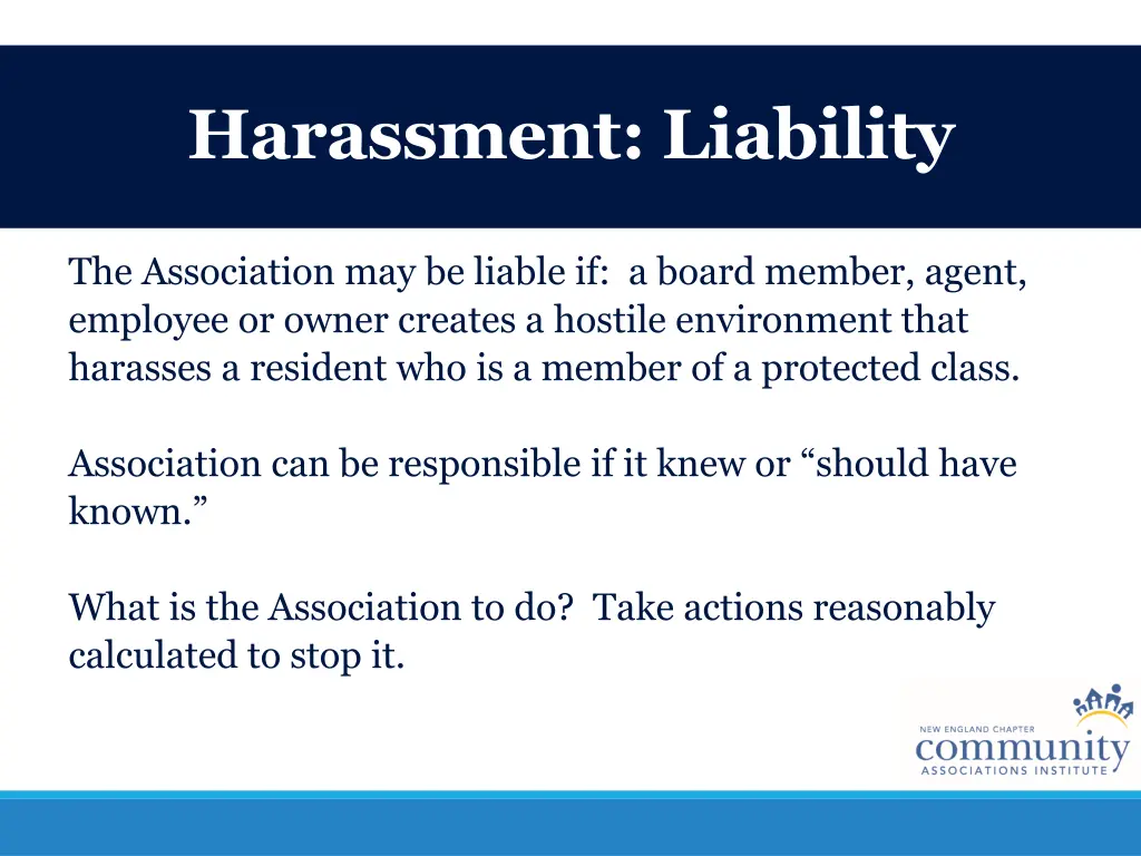 harassment liability