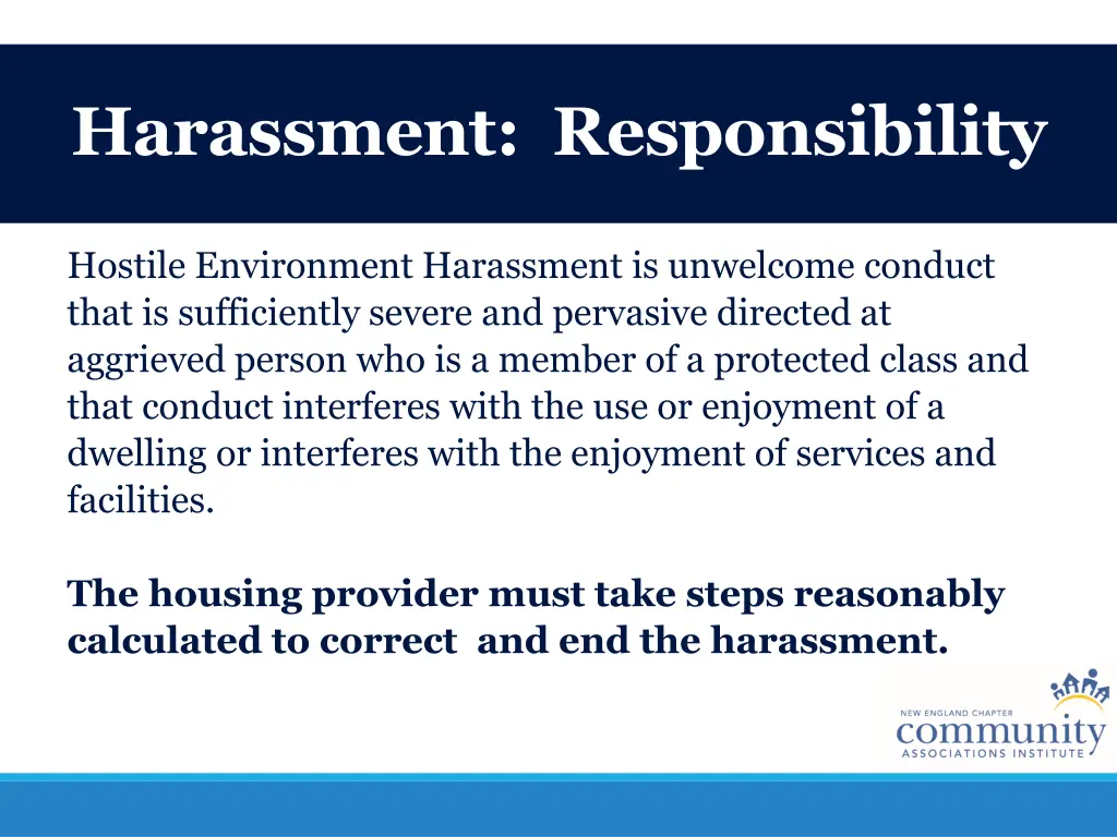 harassment responsibility 1