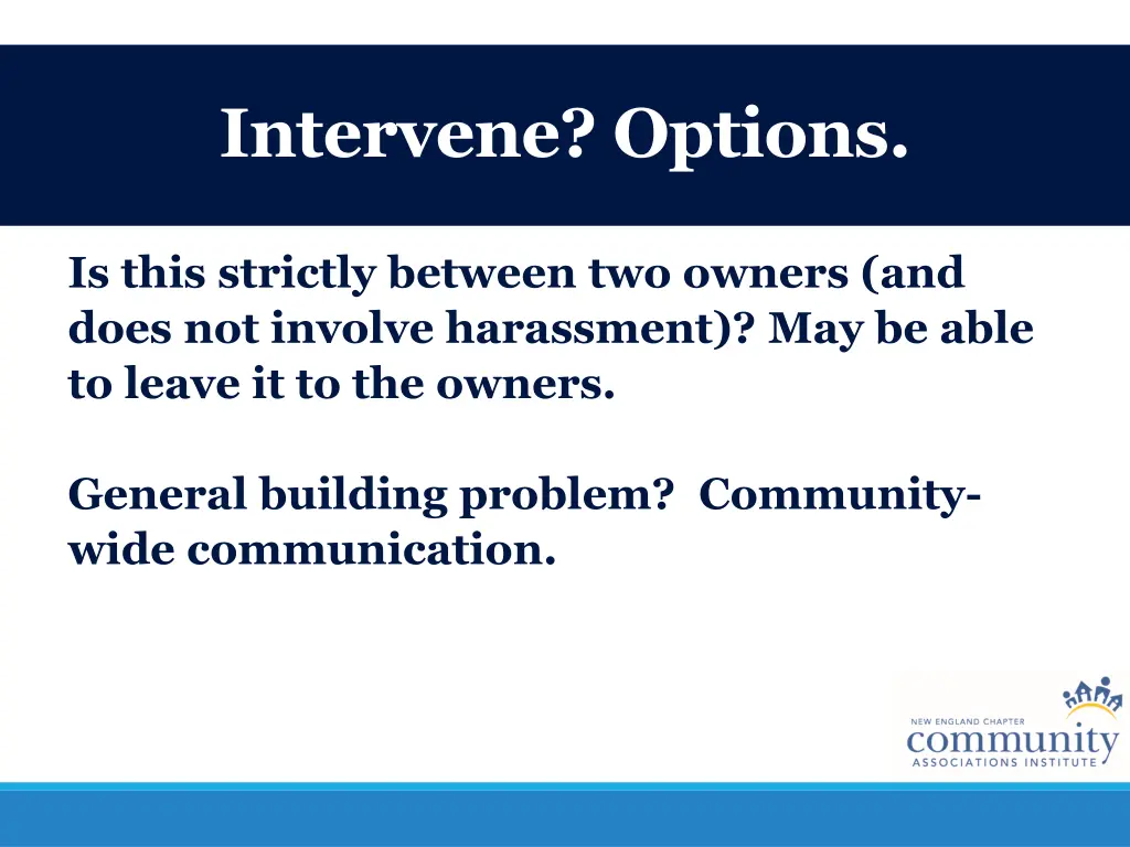 intervene options