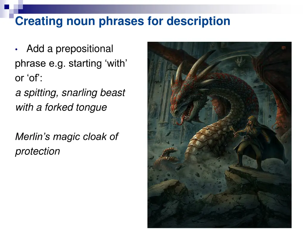 creating noun phrases for description 3