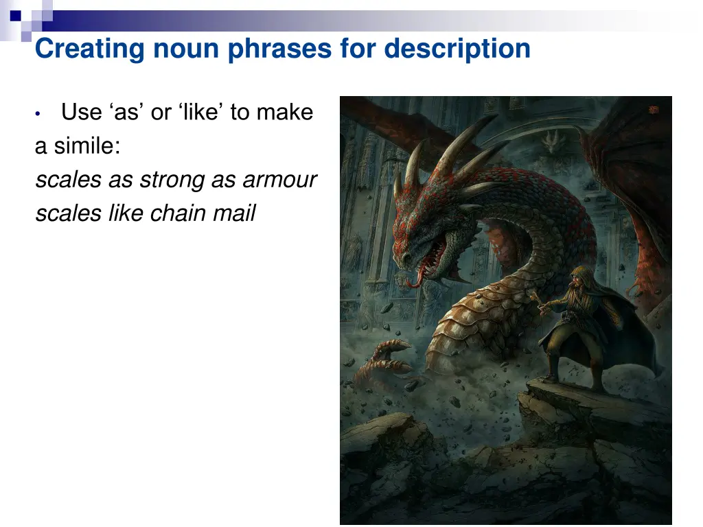 creating noun phrases for description 4