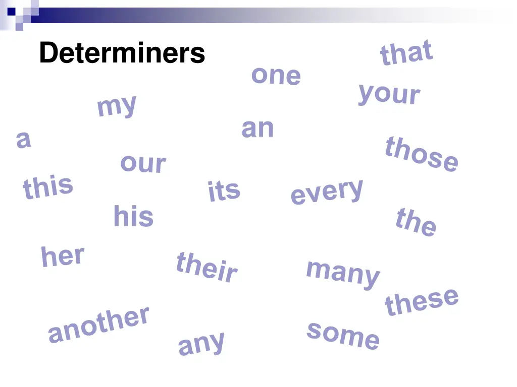 determiners