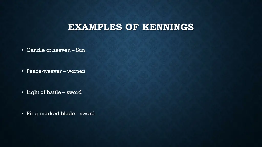 examples of kennings