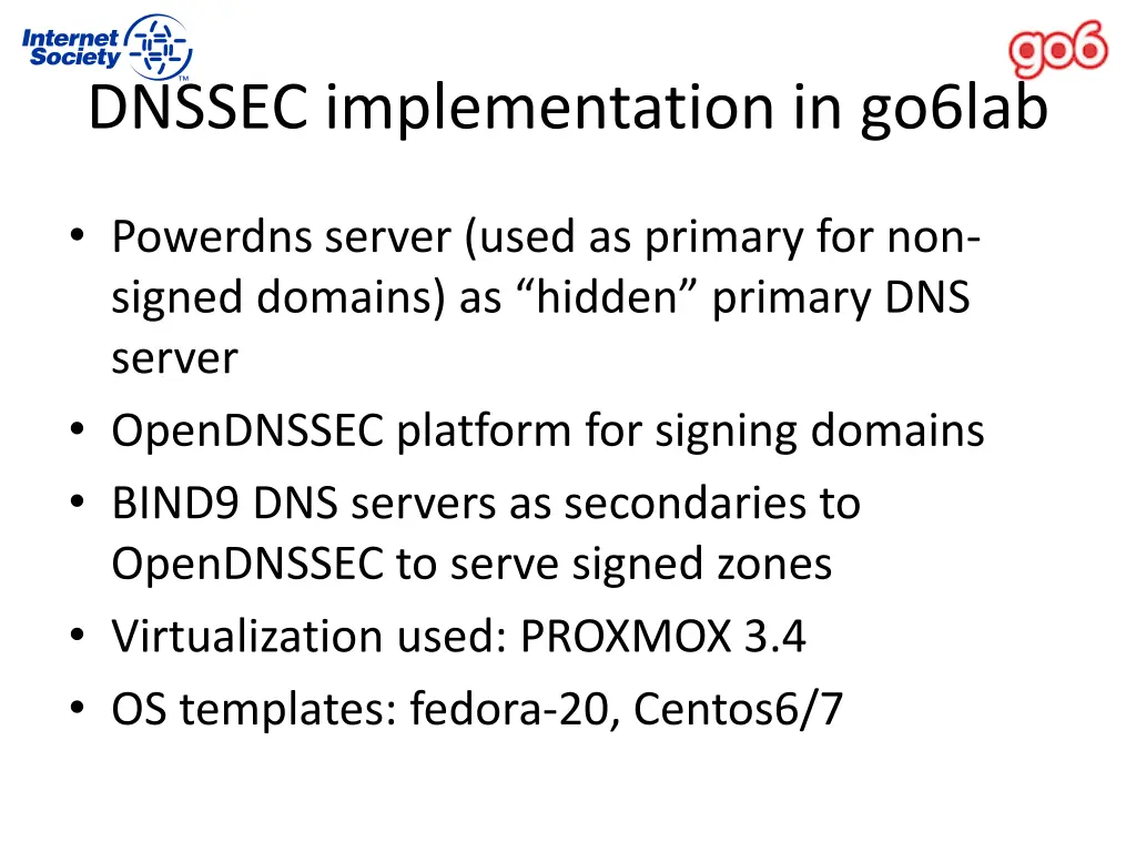 dnssec implementation in go6lab