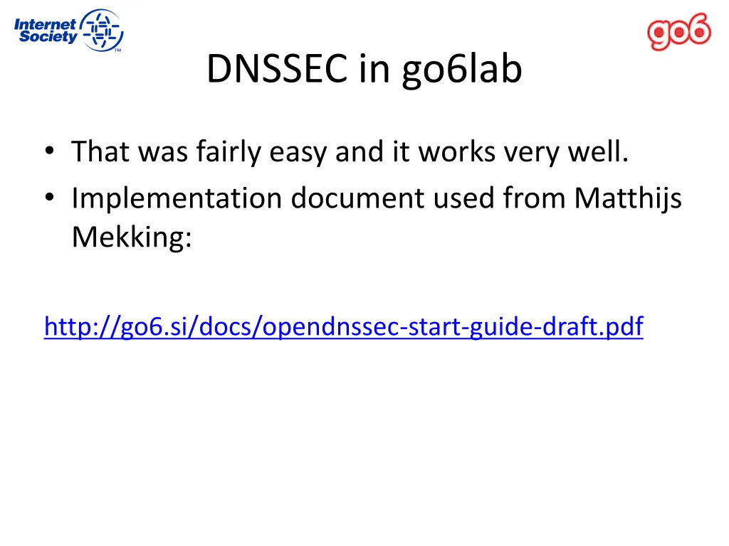 dnssec in go6lab