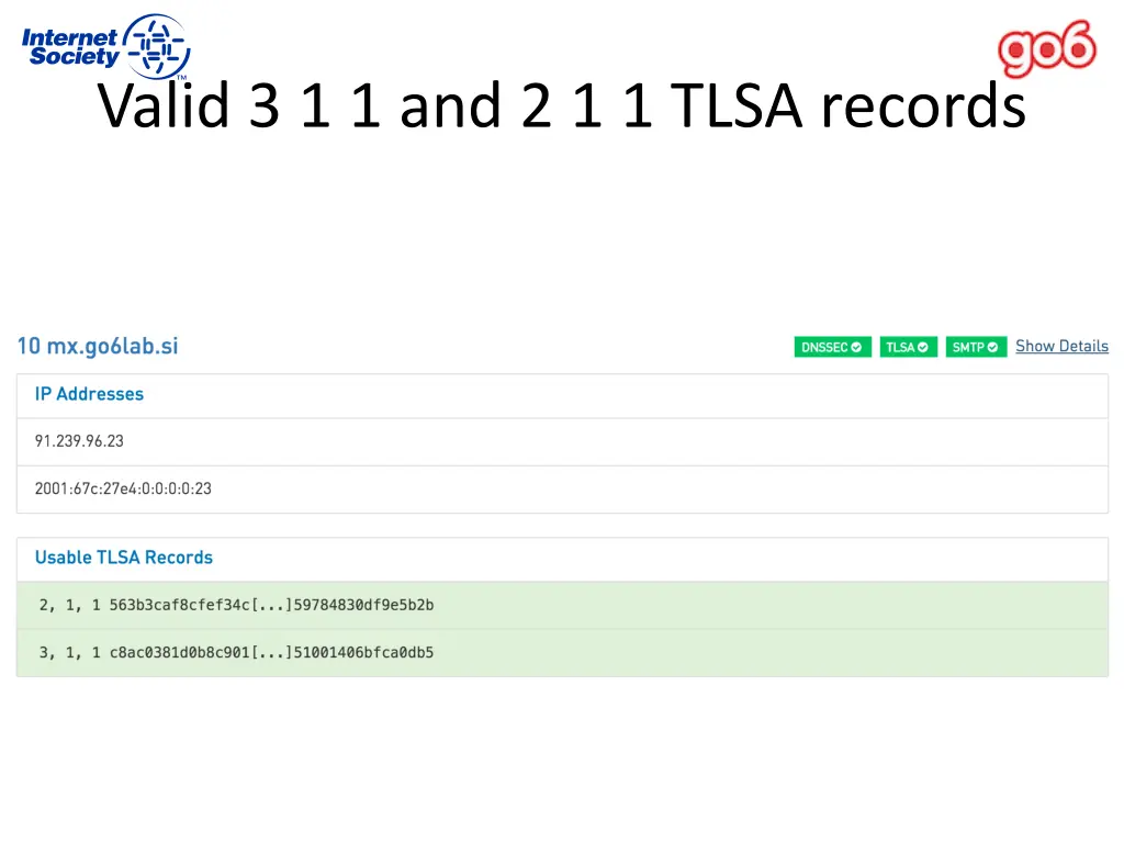 valid 3 1 1 and 2 1 1 tlsa records