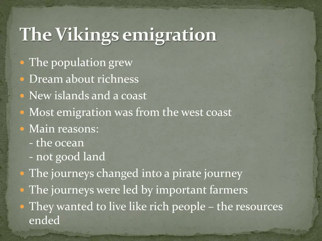 the vikings emigration