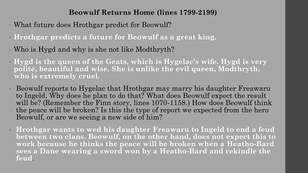 beowulf returns home lines 1799 2199 1