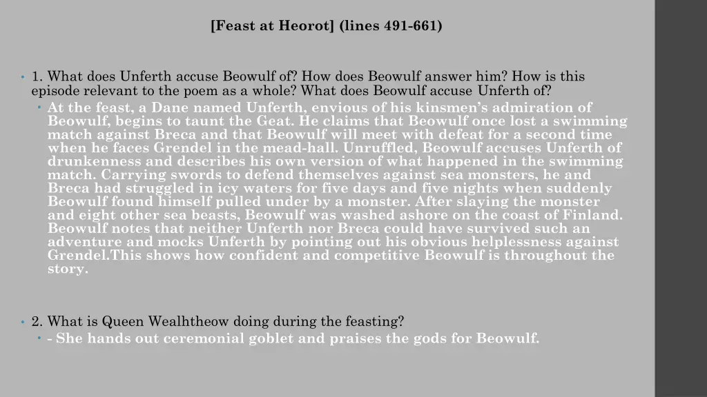 feast at heorot lines 491 661