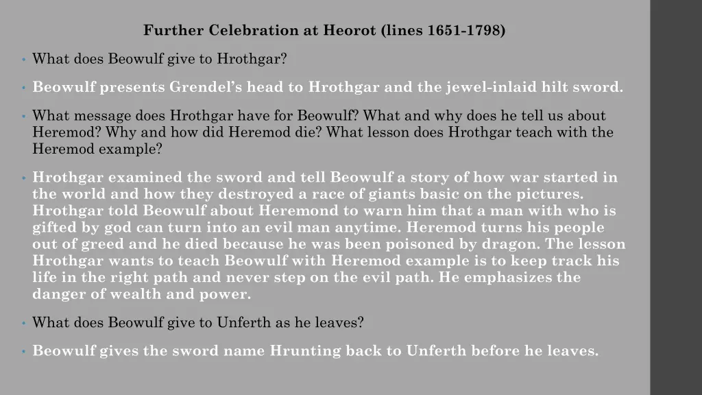 further celebration at heorot lines 1651 1798