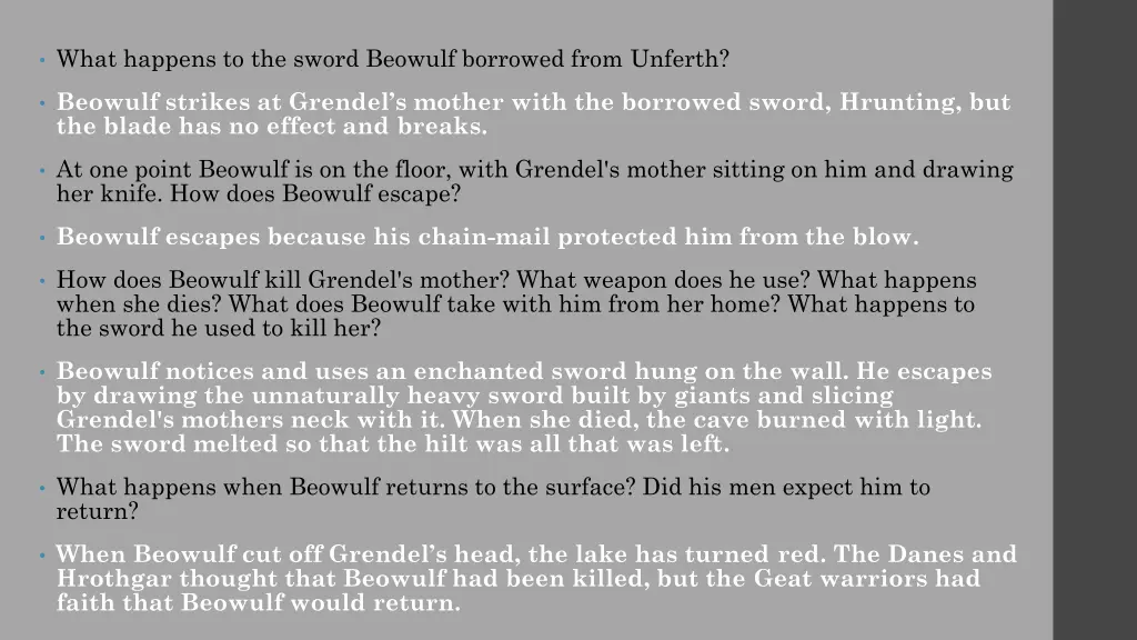 what happens to the sword beowulf borrowed from