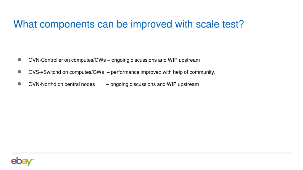 what components can be improved with scale test