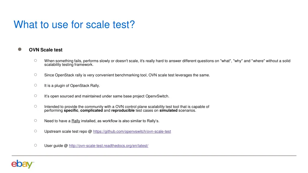 what to use for scale test