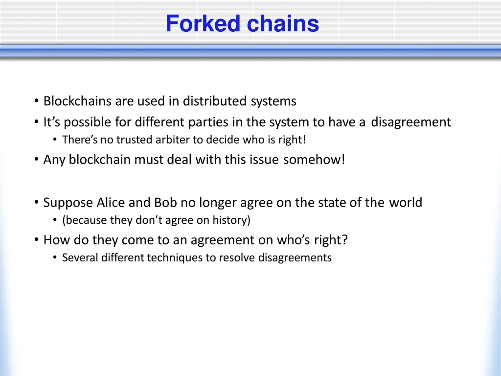 forked chains