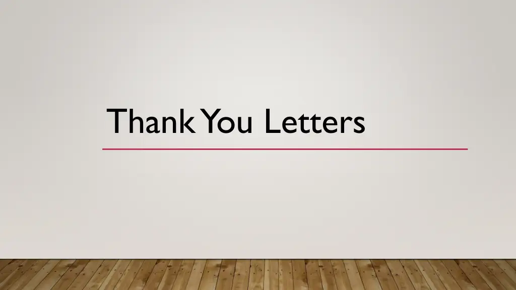 thank you letters