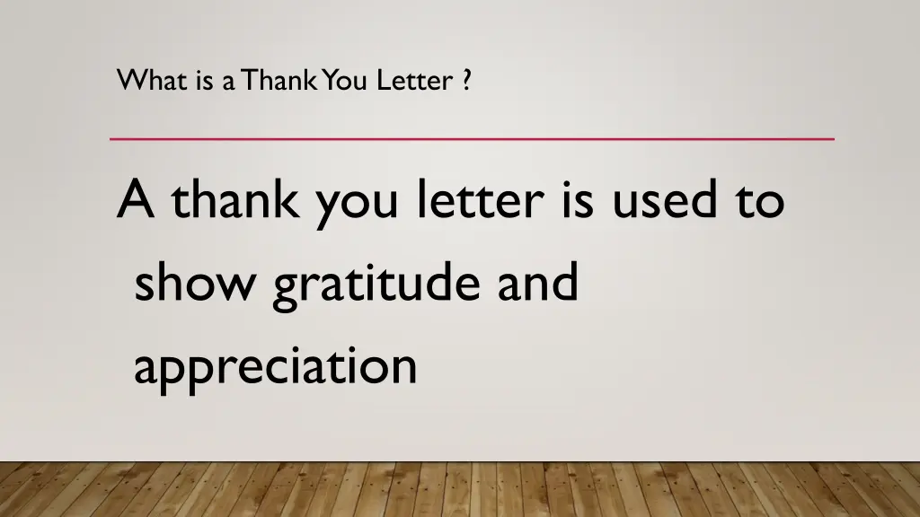 what is a thank you letter