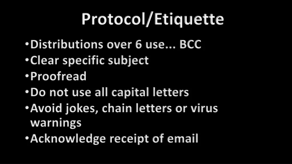 protocol etiquette