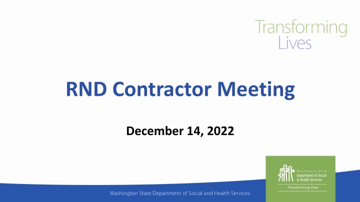 rnd contractor meeting