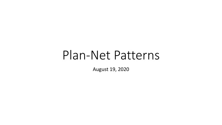 plan net patterns