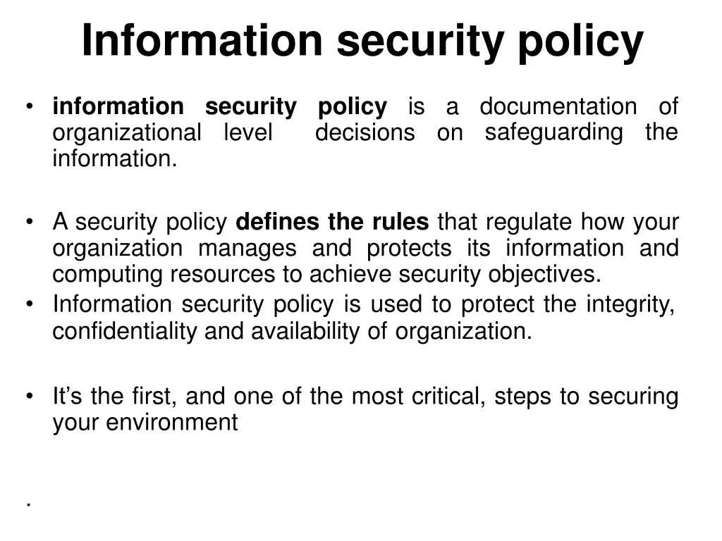 information security policy