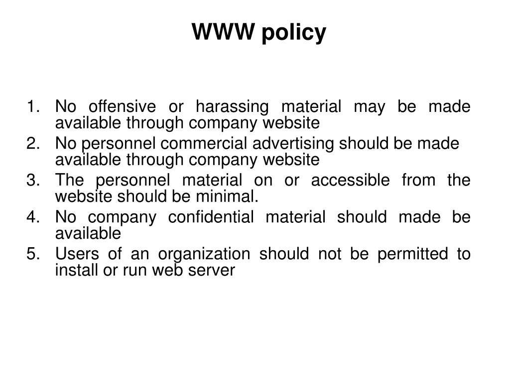 www policy