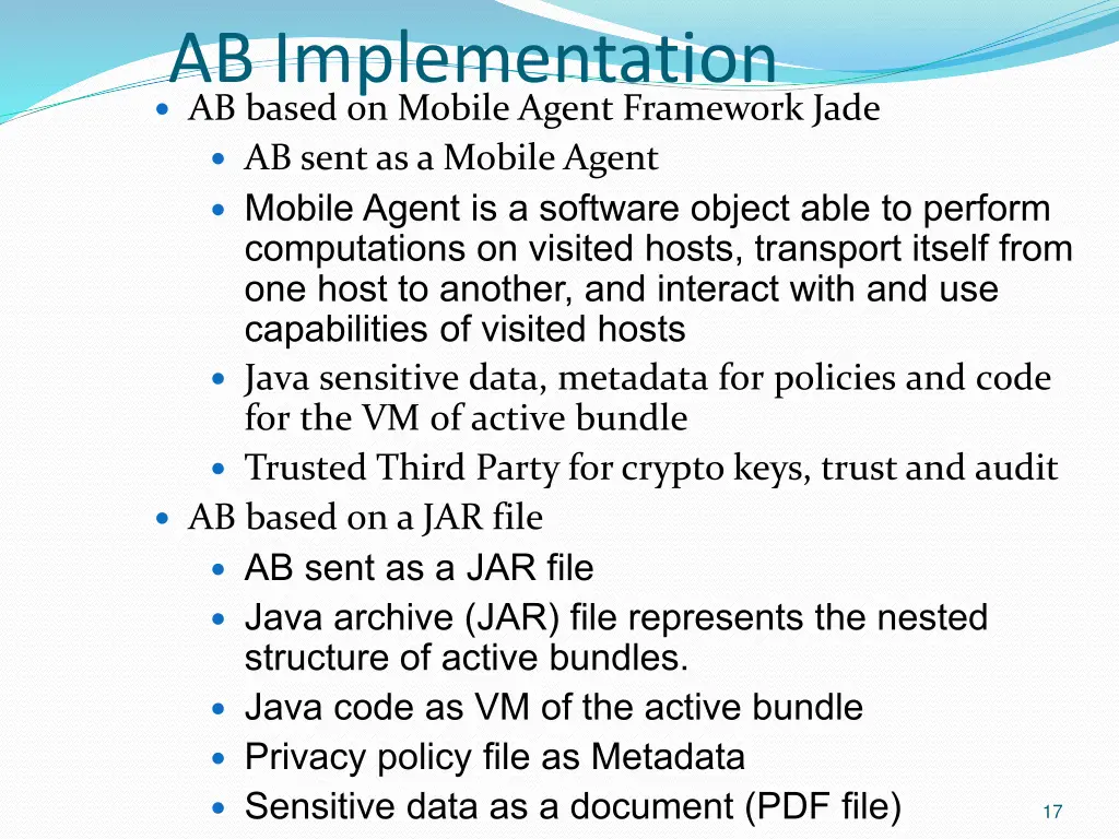 ab implementation ab based on mobile agent