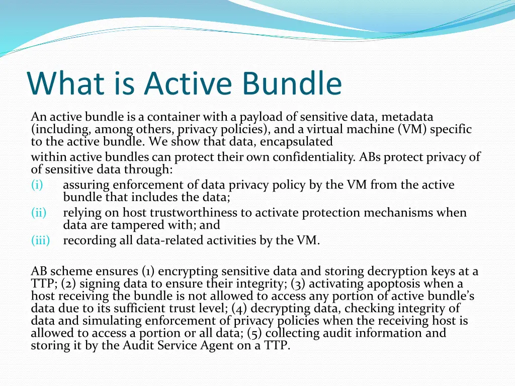 what is active bundle