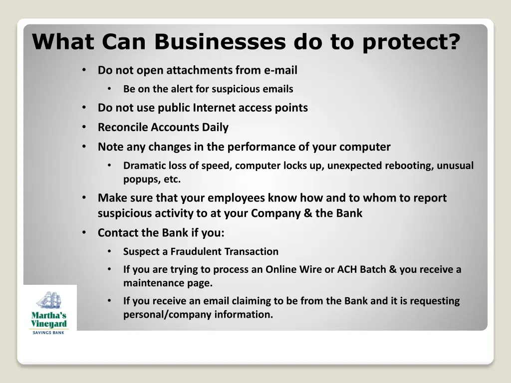 what can businesses do to protect 1