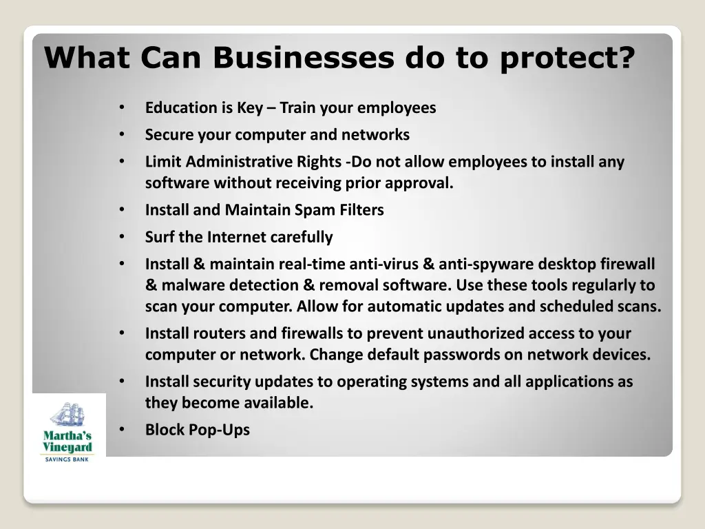 what can businesses do to protect