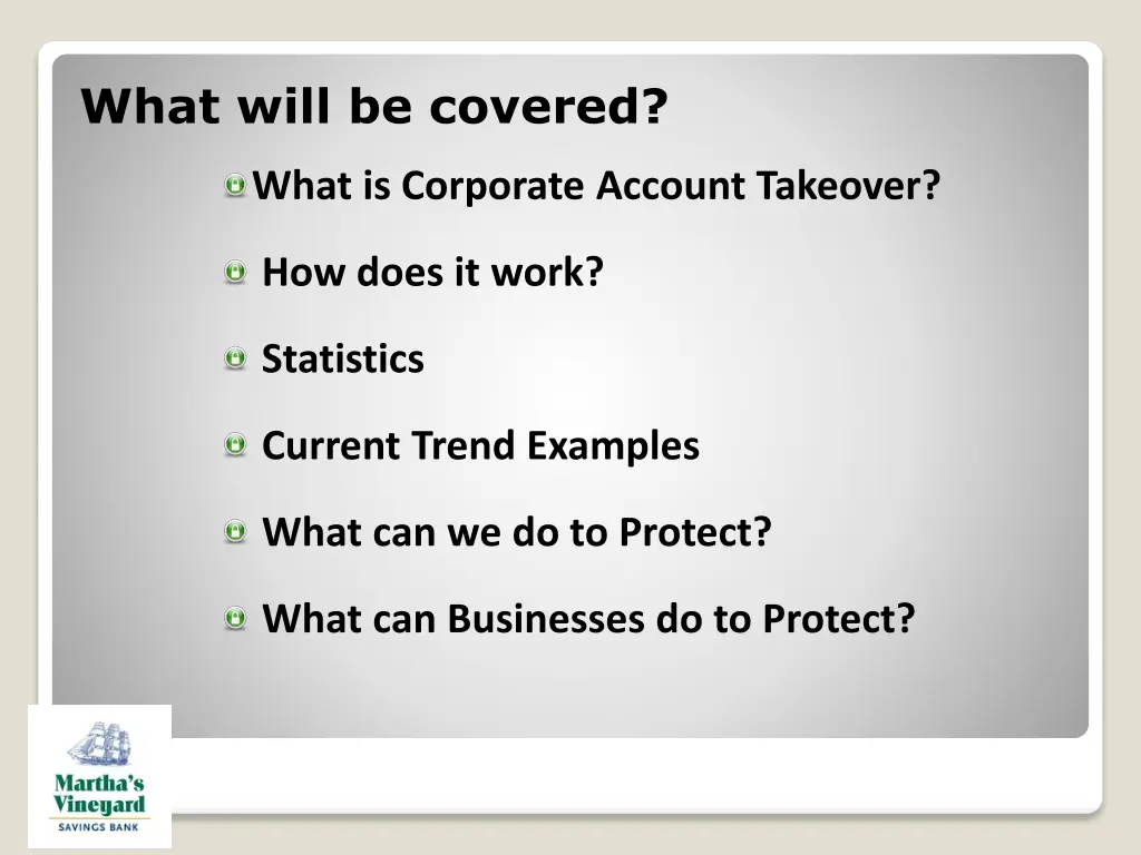 what will be covered