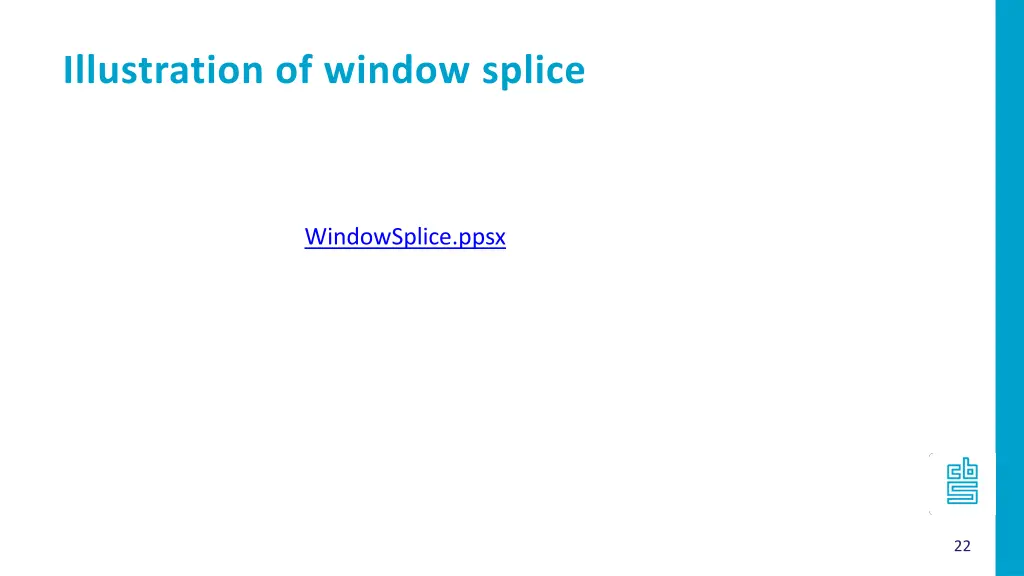 illustration of window splice